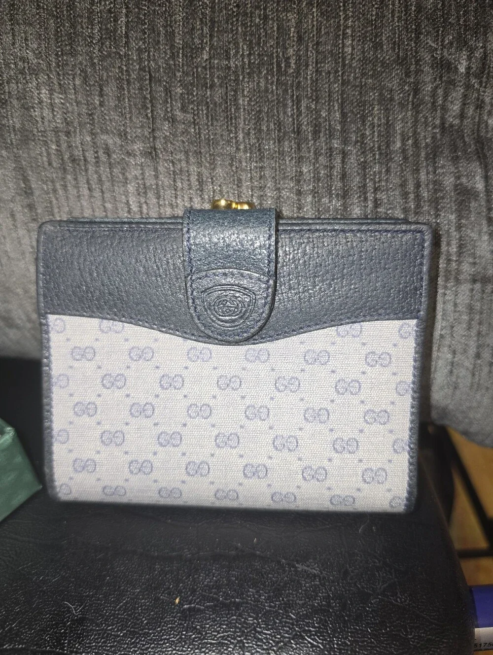 Vintage Gucci Micro GG Supreme Kiss-Lock Bifold Wallet